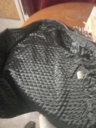 Chaqueta de piel Springfield negra