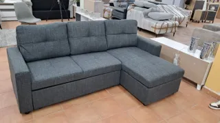 Sofá cama chaise longue con arcón