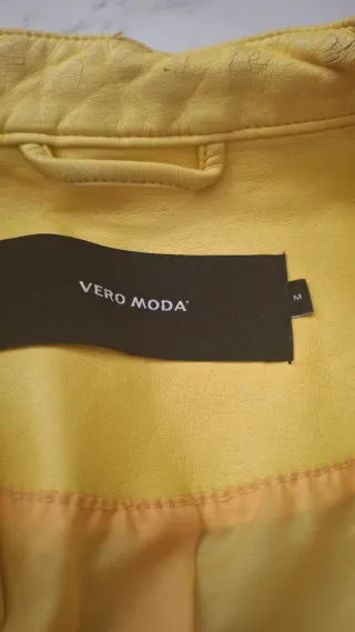 Giacca ecopelle gialla