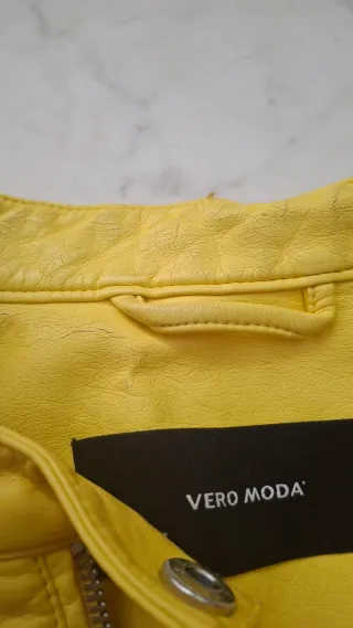 Giacca ecopelle gialla