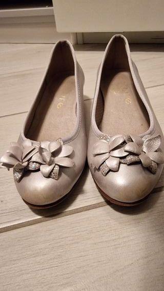 Ballerine Nature beige chiaro con fiori