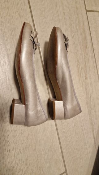 Ballerine Nature beige chiaro con fiori