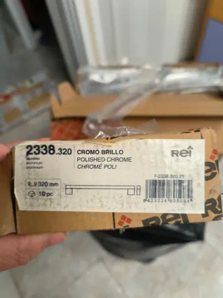 Tiradores Muebles Cocina/Laboratorio cromados