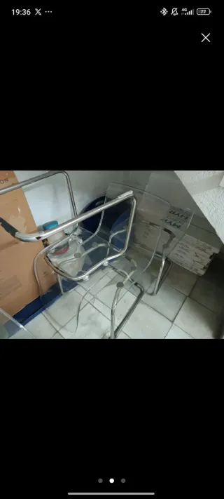 Silla Tobias Ikea Transparente y Metal
