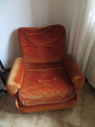 Poltrona vintage in velluto