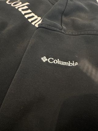 Sudadera Columbia Negra con Bolsillo Cremallera
