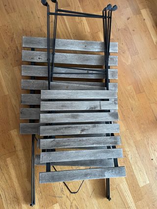 Mesa y 2 Sillas Madera Ikea