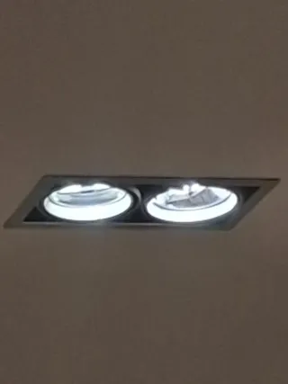 Aplique led Lámpara de techo doble plateada