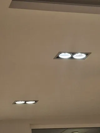 Aplique led Lámpara de techo doble plateada