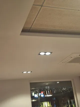 Aplique led Lámpara de techo doble plateada