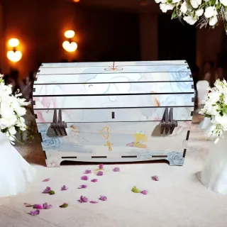 Cofre de madera decorado Primera Comunión