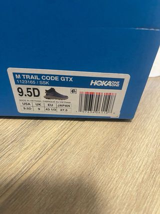 Hoka Scarpa Trekking Trail Code GTX Tg 43 1/3
