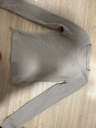 Jersey pelo beige mujer