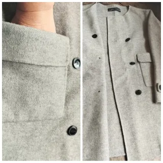 Abrigo Zara Woman gris talla S capotto casaco