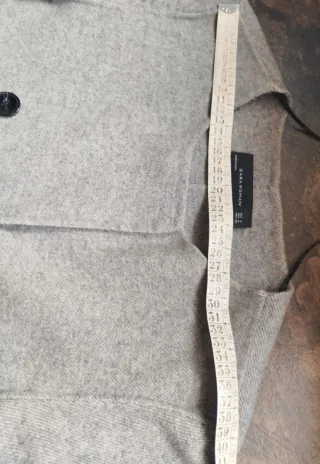 Abrigo Zara Woman gris talla S capotto casaco