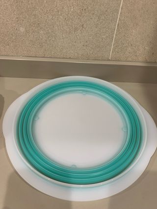 Tupperware Tazón Plegable Teal y Blanco