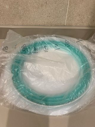 Tupperware Tazón Plegable Teal y Blanco