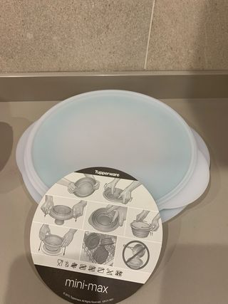 Tupperware Tazón Plegable Teal y Blanco