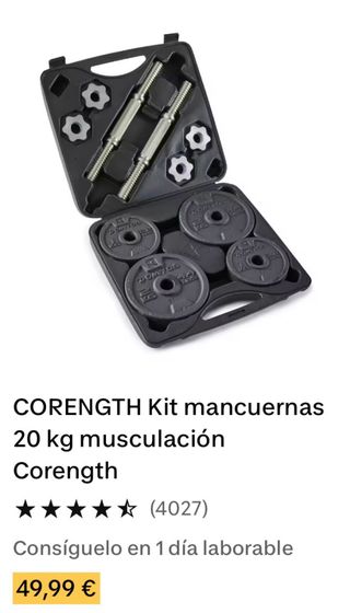 Set Mancuernas Decathlon 2x1kg + 2x2.2kg