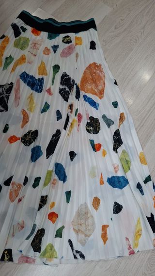 Falda Bimba y Lola Plisada Midi Estampada