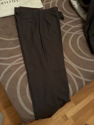 Traje Massimo Dutti Marrón Rayas