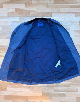 Chaqueta larga Zara azul