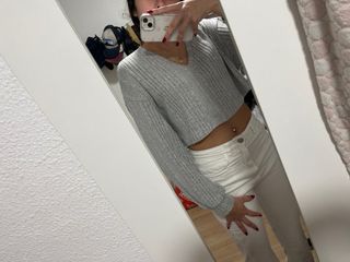 Jersey corto gris de punto