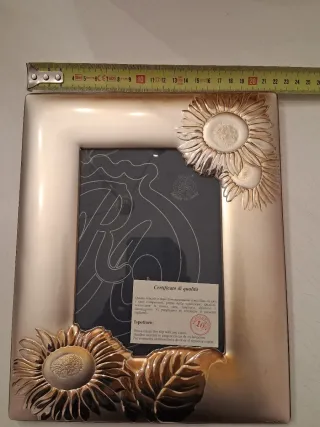 Cornice portafoto girasoli Argento Bilaminato