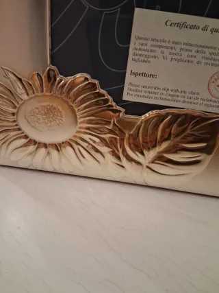 Cornice portafoto girasoli Argento Bilaminato