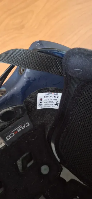 Casco montar a caballo azul