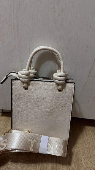 Bolso Tous Beige con Oso Blanco
