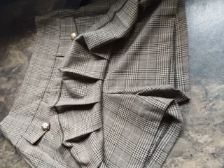 Falda pantalón plisada cuadros Zara nueva S