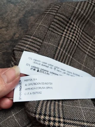 Falda pantalón plisada cuadros Zara nueva S