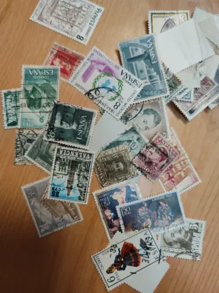 Lote 500 sellos españoles antiguos