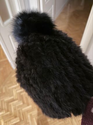 Gorro de pelo negro v ison