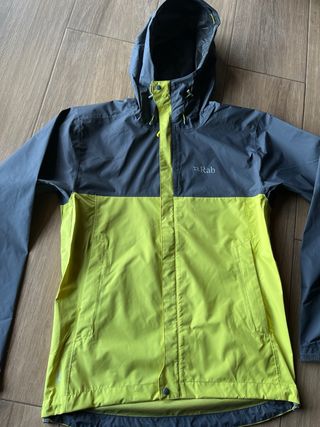 Chaqueta Rab Downpour Light Gris/Amarillo