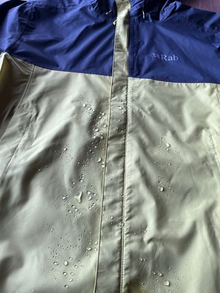Chaqueta Rab Downpour Light Gris/Amarillo
