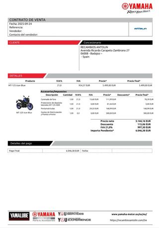 Yamaha MT 125 Icon Blue