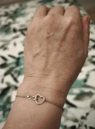 Pulsera "Swarovski" Corazón Infinito Plata