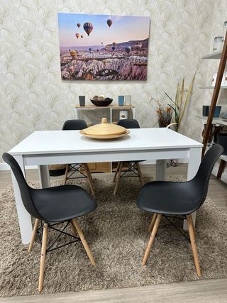 Mesa Comedor Nuevo + 4 Sillas Nordicas Oferta