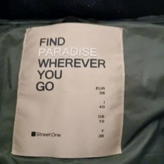 Anorak One Street Talla S/36 Verde Oliva