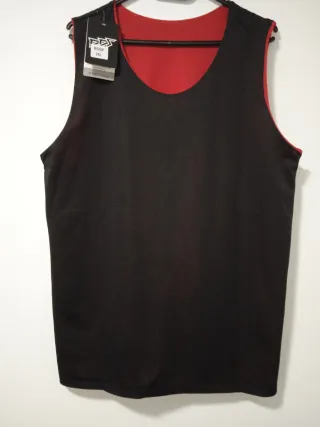 Camiseta Tirantes Reversible XL Roja/Negra