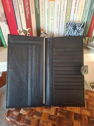 Portadocumenti vera pelle nero