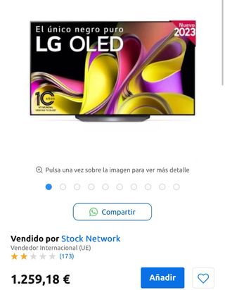 TV OLED LG 55B3 Con sus plasticos y caja