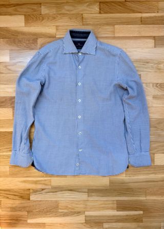 Camisa Domenico Cagliente Azul y Blanca