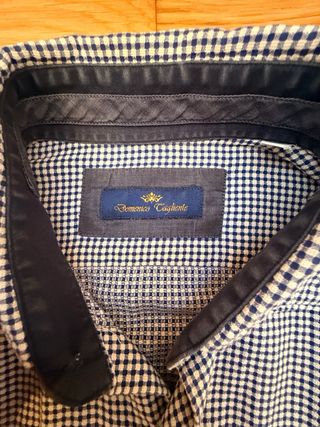 Camisa Domenico Cagliente Azul y Blanca