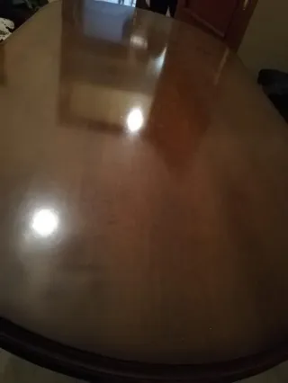 Mesa de comedor extensible de madera