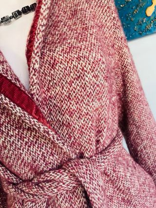 Cappotto Jucca lana beige e bordo