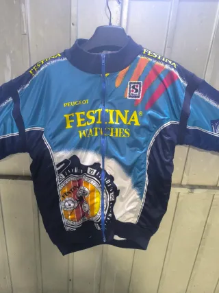 Chaqueta Ciclismo Vintage Festina Peugeot