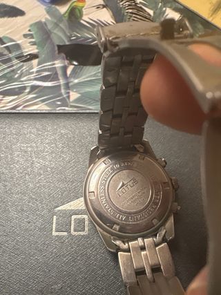 Reloj Lotus Cronógrafo Naranja y Plata